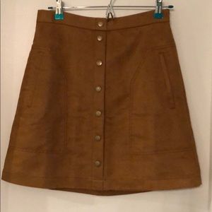 H&M faux suede a line skirt